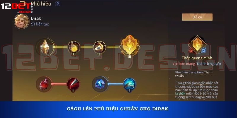 Cách lên phù hiệu chuẩn cho Dirak