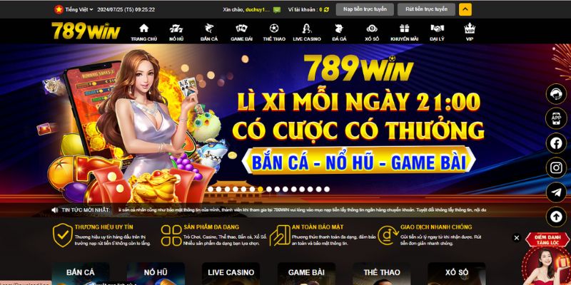 Ứu điểm tuyệt vời người chơi nhận được khi tải app 789win thành công